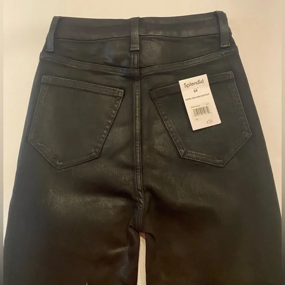 NWT Splendid Super High Rise Bootcut Jeans Black Size 24 - 33" Inseam MSRP $124 - Picture 6 of 10